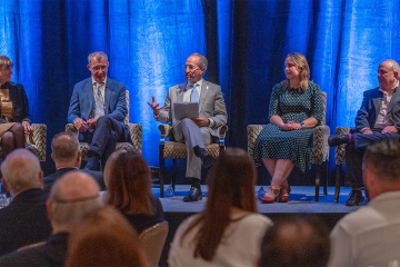 Dr. Barbara Savoldo, Dr. Gianpietro Dotti, Dr. Robert L. Ferris, Dr. Natalie Grover and Dr. Jonathan S. Serody at the UNC Health Foundation's Game Changers event