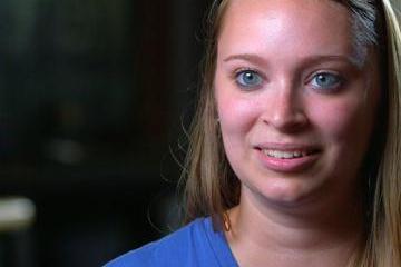 Natalie Charamut gives video interview. 