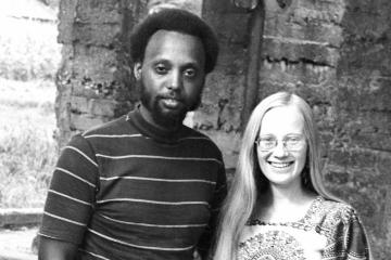 The Hodges couple during their time in the Peace Corps.