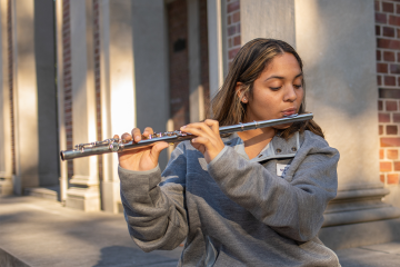 Ashley Medina plays the flute