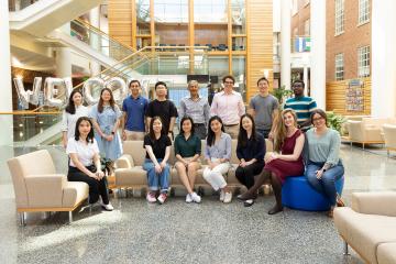 Professor Ibrahim with students he mentors