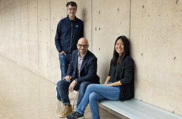 UNC School of Data Science faculty Alex McAvoy, Santiago Olivella and Harlin Lee.