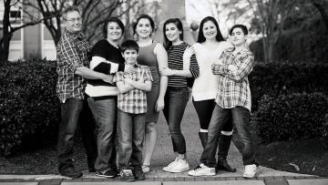 Corinne Light '20 and her family