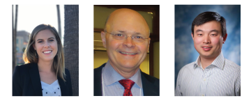 Headshot of Abigail Knight, Charles Carter and Qi Zhang
